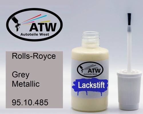 Rolls-Royce, Grey Metallic, 95.10.485: 20ml Lackstift, von ATW Autoteile West.